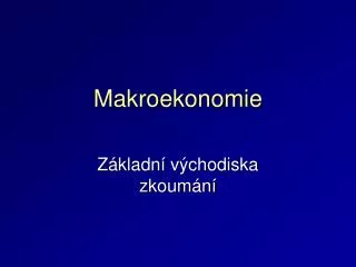 makroekonomie