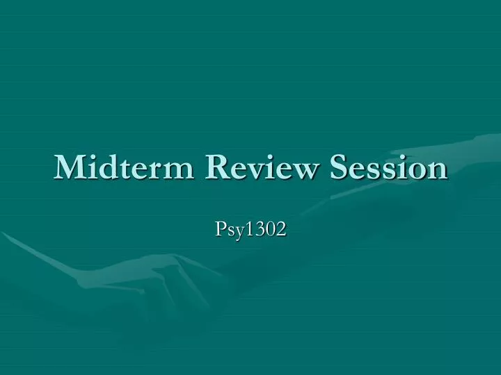 midterm review session