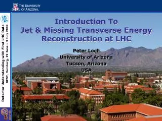 Introduction To Jet &amp; Missing Transverse Energy Reconstruction at LHC