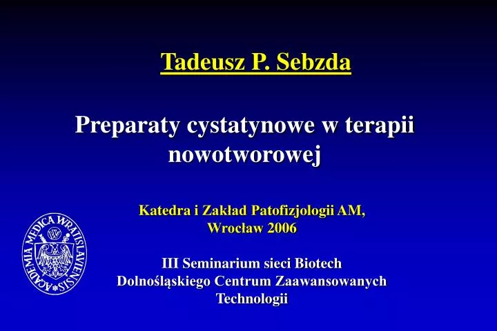 tadeusz p sebzda