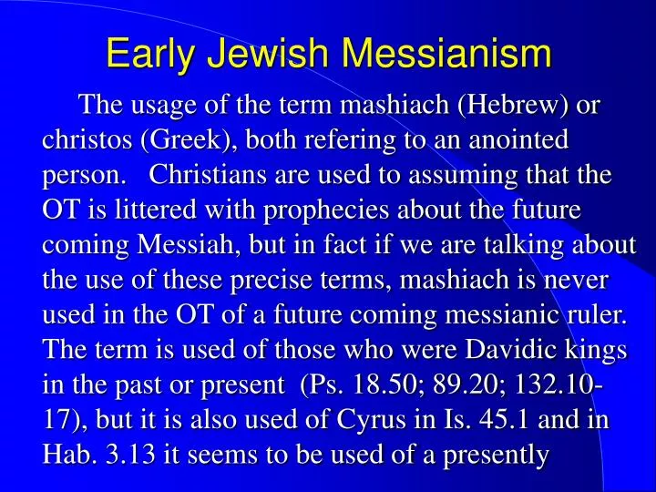 early jewish messianism
