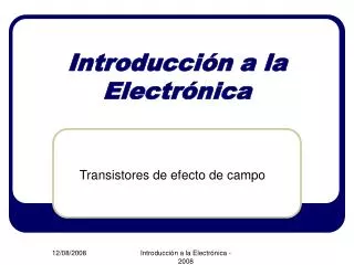 introducci n a la electr nica