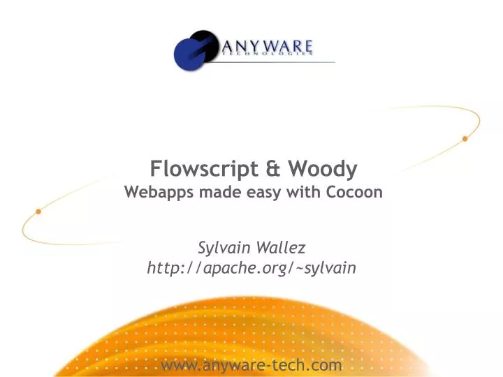 flowscript woody webapps made easy with cocoon