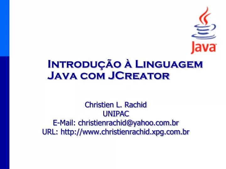 introdu o linguagem java com jcreator