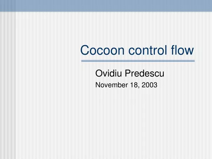cocoon control flow