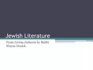 Jewish Literature