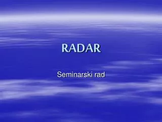 radar