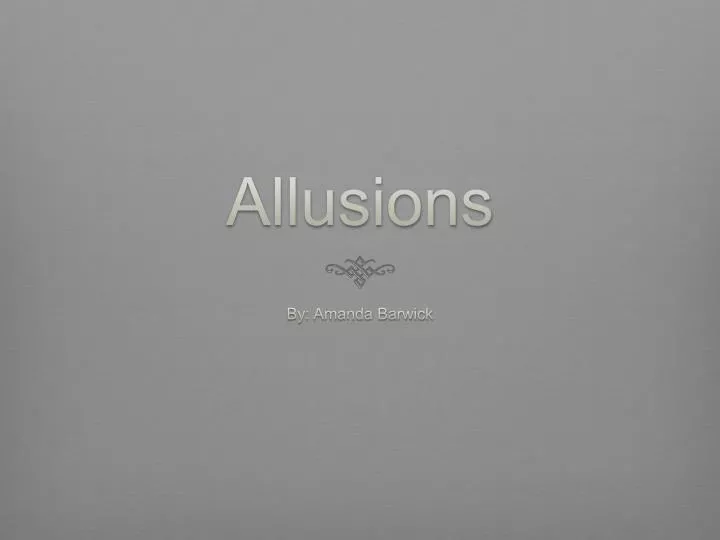 allusions