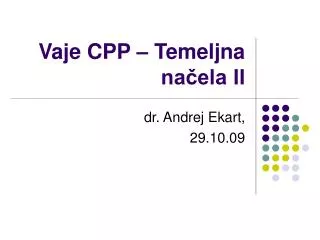 vaje cpp temeljna na ela ii