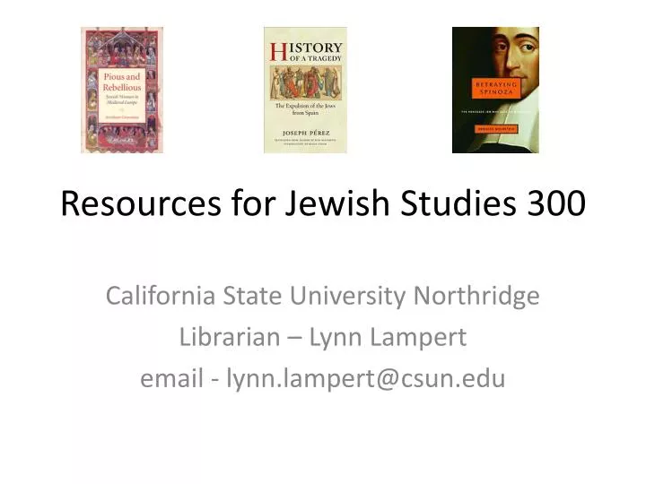 resources for jewish studies 300