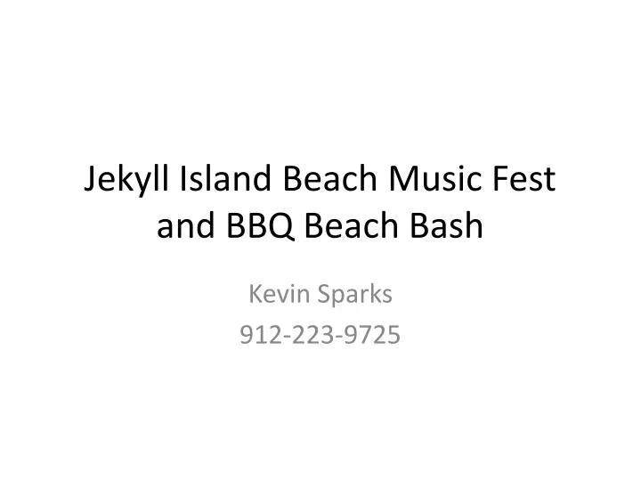 jekyll island beach music fest and bbq beach bash