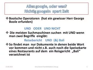 alles google oder was richtig googeln spart zeit