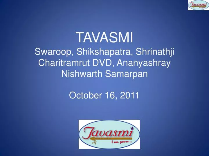 tavasmi swaroop shikshapatra shrinathji charitramrut dvd ananyashray nishwarth samarpan