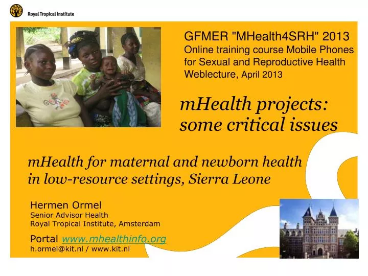 mhealth for maternal and newborn health in low resource settings sierra leone