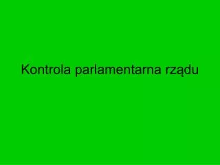 kontrola parlamentarna rz du