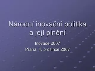n rodn inova n politika a jej pln n