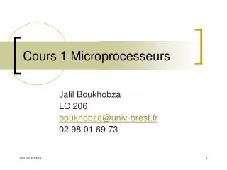 cours 1 microprocesseurs