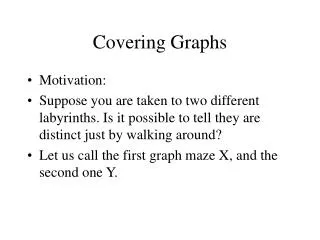 Covering Graphs