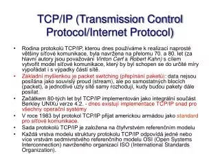 tcp ip transmission control protocol internet protocol