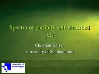 Spectra of partially self-absorbed jets
