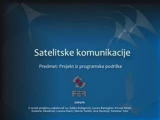 satelitske komunikacije