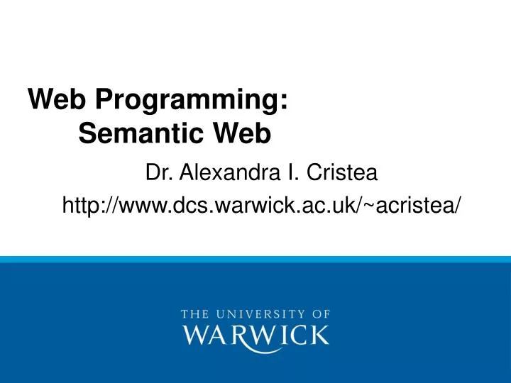 web programming semantic web