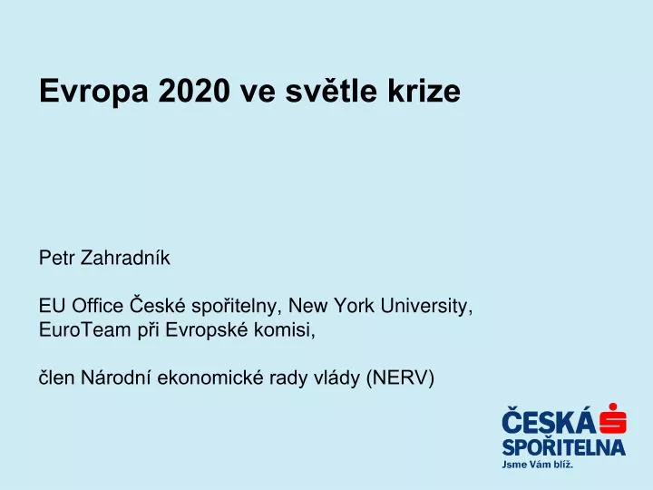 evropa 2020 ve sv tle krize