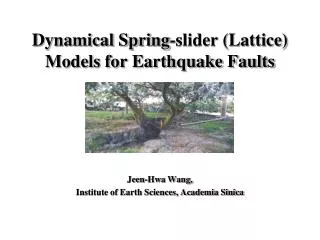 Dynamical Spring-slider (Lattice) Models for Earthquake Faults