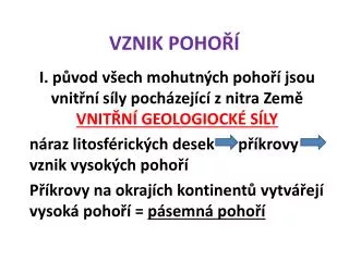 vznik poho