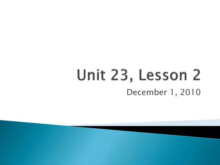 unit 23 lesson 2