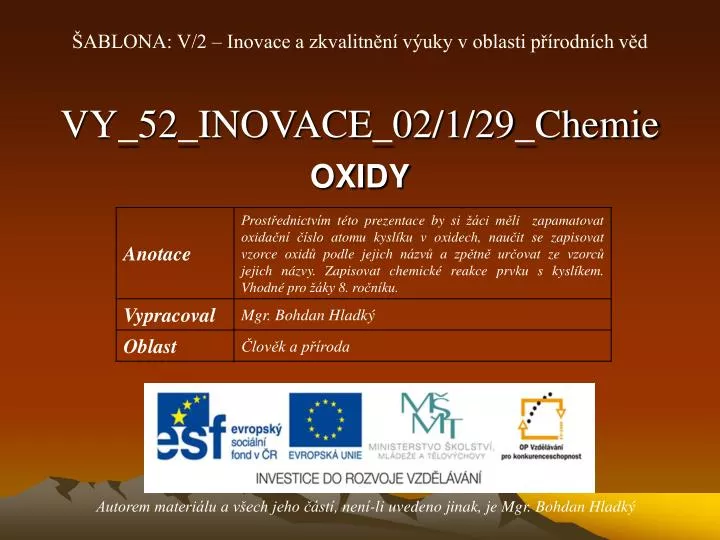 vy 52 inovace 02 1 29 chemie