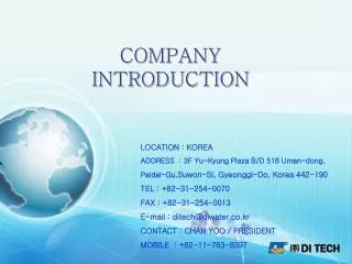 COMPANY INTRODUCTION