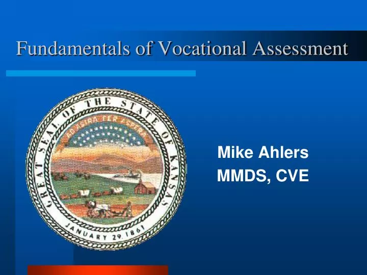 fundamentals of vocational assessment