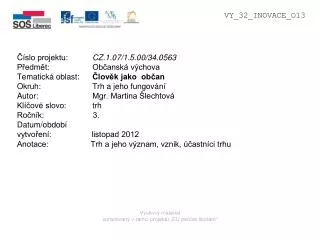 v ukov materi l zpracovan v r mci projektu eu pen ze kol m