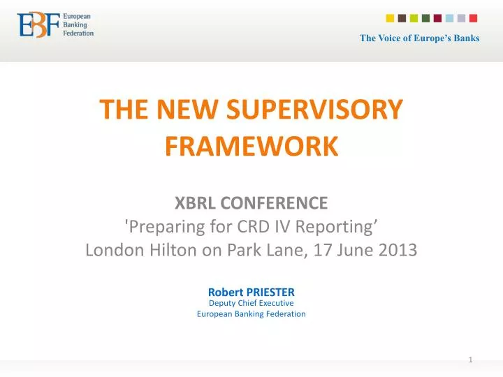 the new supervisory framework
