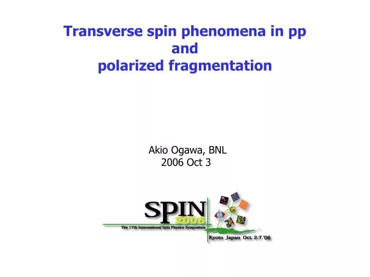 transverse spin phenomena in pp and polarized fragmentation