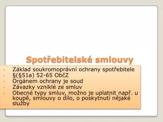 spot ebitelsk smlouvy