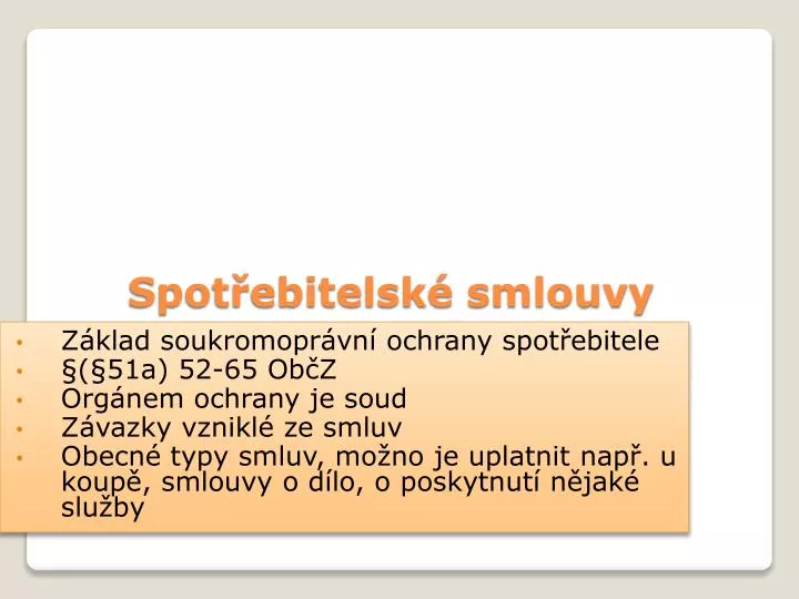 spot ebitelsk smlouvy