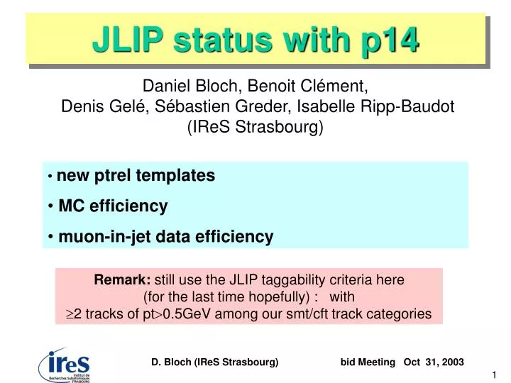 jlip status with p14