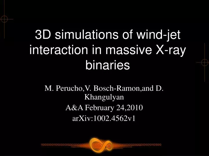 3d simulations of wind jet interaction in massive x ray binaries