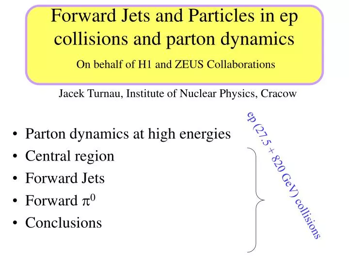 forward jets and particles in ep collisions and parton dynamics