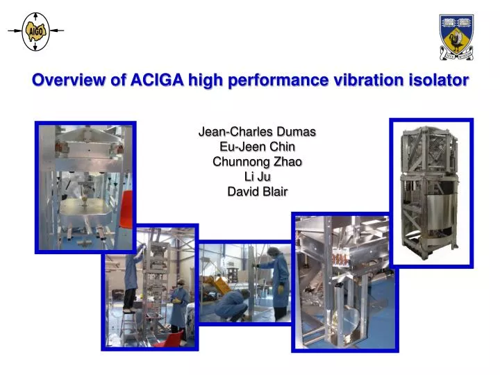overview of aciga high performance vibration isolator