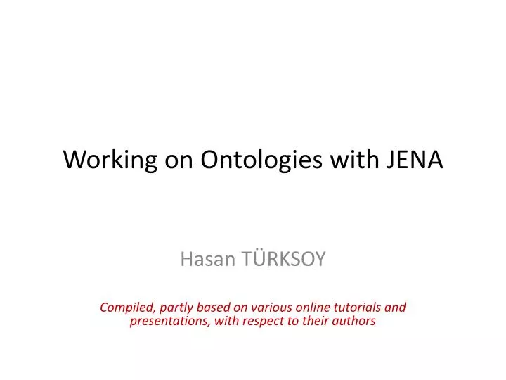 working on ontologies with jena