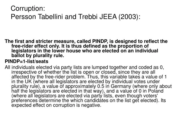 corruption persson tabellini and trebbi jeea 2003