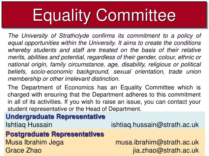 equality committee