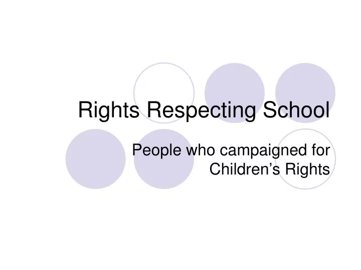 rights respecting school