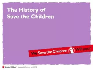 The History of Save the Children