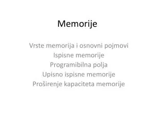 memorije