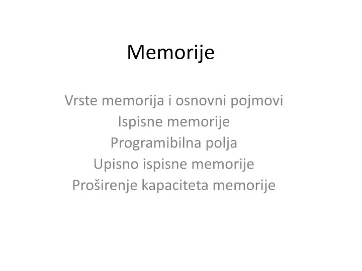 memorije