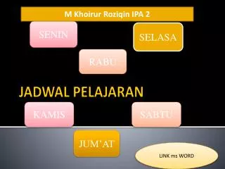 jadwal pelajaran